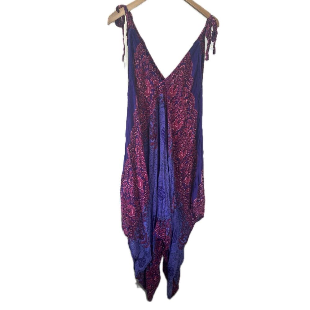 Ocean Queen Hawaii Adjustable Self Tie Straps Baggy Jumper Jumpsuit One Size